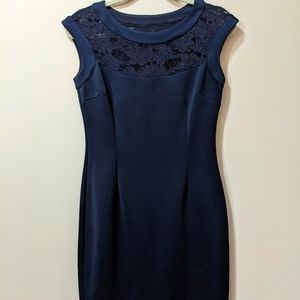 Enfocus Studio Navy Blue Lace Dress